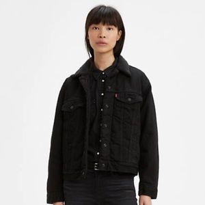 Black Sherpa Trucker Jacket